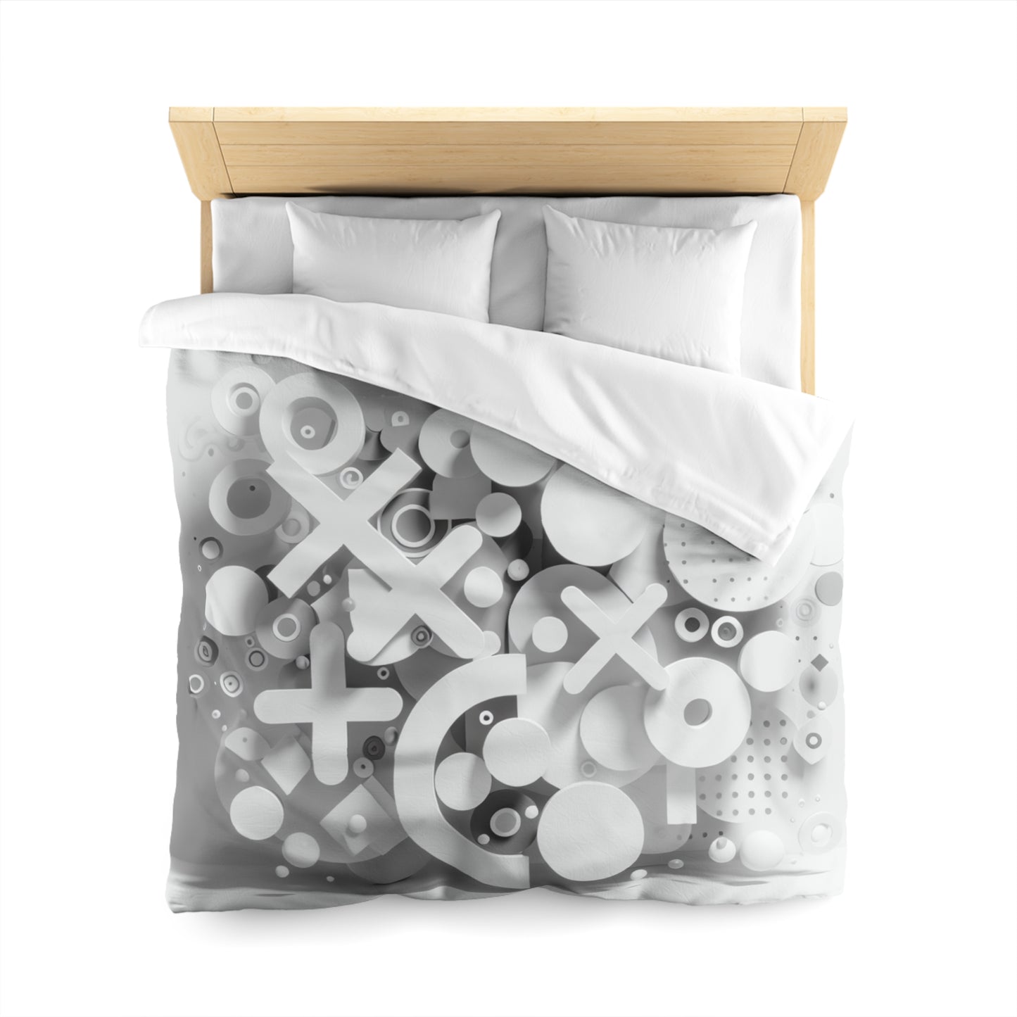 Modern Geometric Microfiber Duvet Cover - Stylish Bedspread for Minimalist Bedrooms