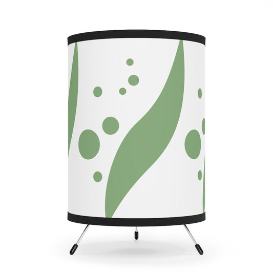 Green Leaf Tripod Lamp, Modern Home Decor, Eco-Friendly Lighting, Minimalist Table Lamp, Nightstand Decorative Light