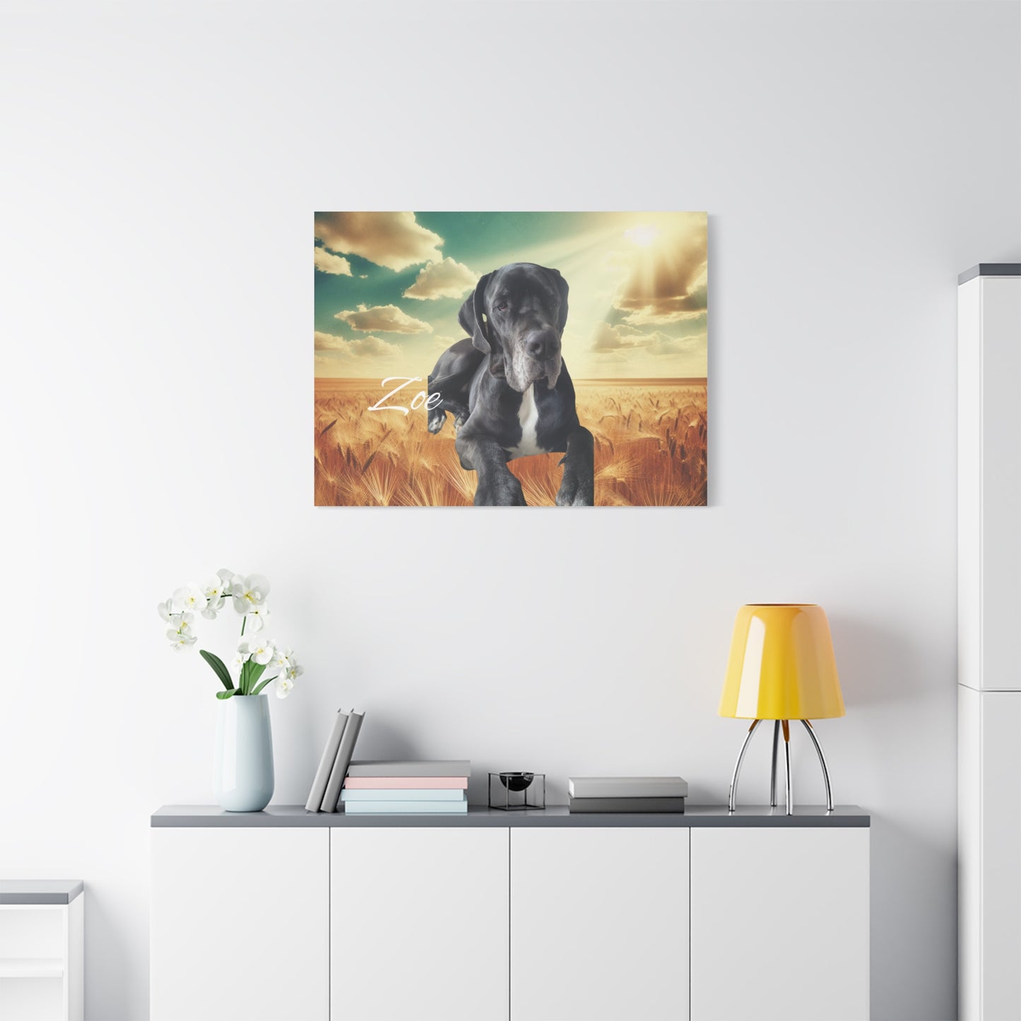 Personalized Dog Portrait Canvas - Custom Stretched Wall Art for Pet Lovers