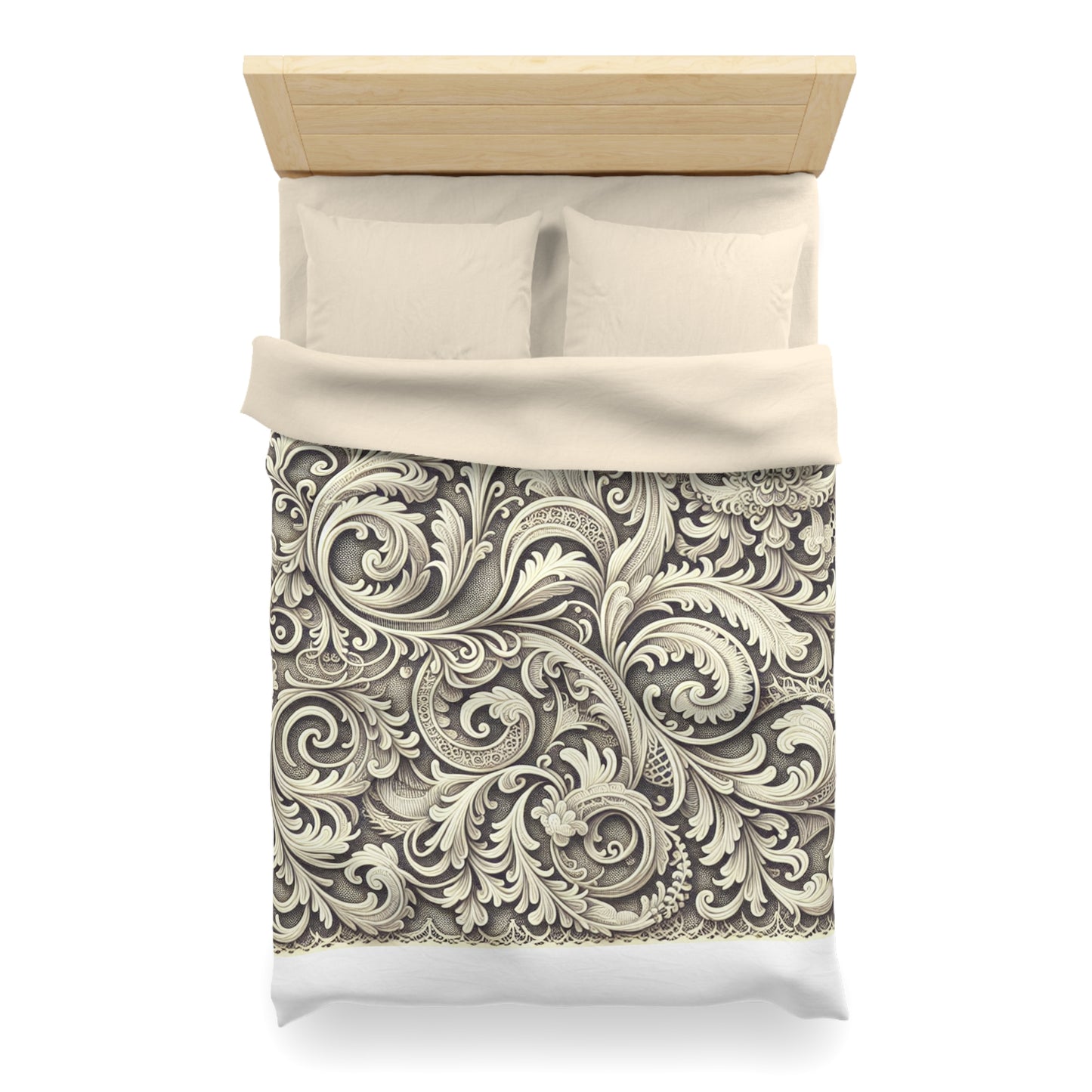 Vintage Floral Microfiber Duvet Cover - Luxurious Home Bedding