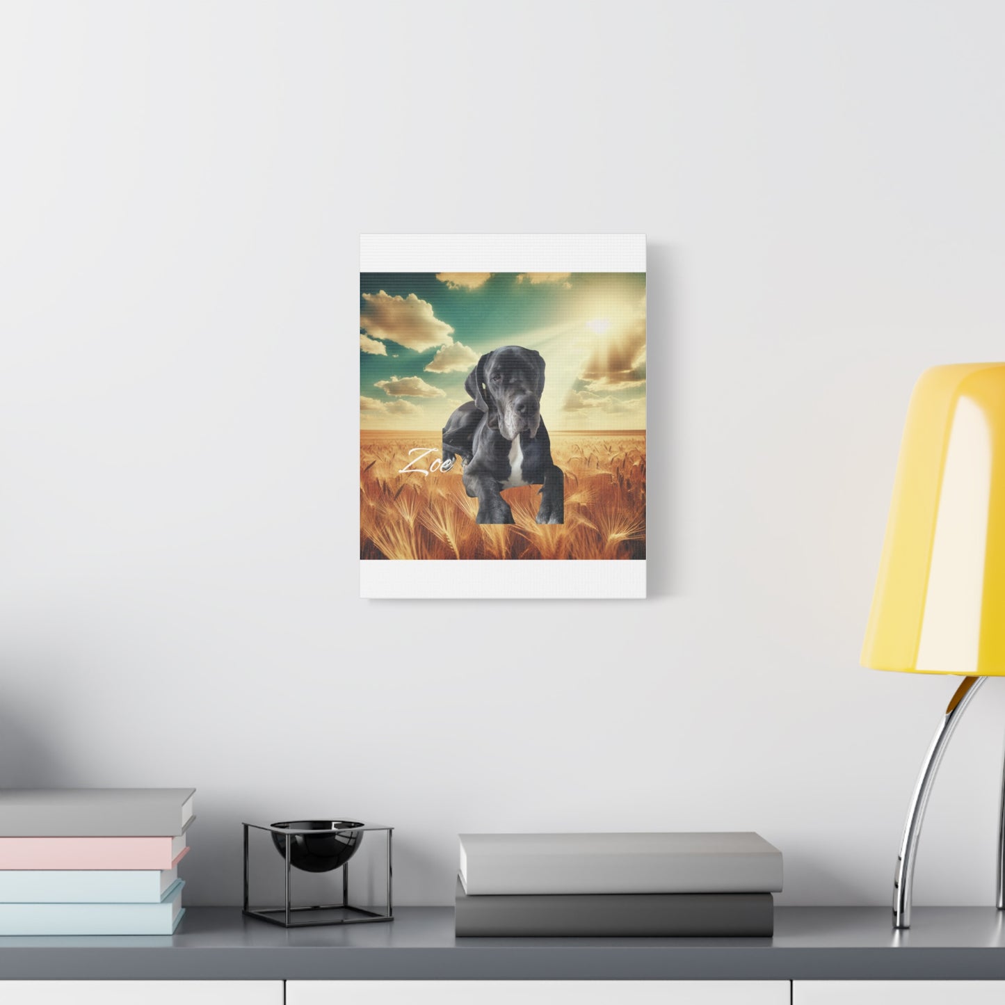 Personalized Dog Portrait Canvas - Custom Stretched Wall Art for Pet Lovers
