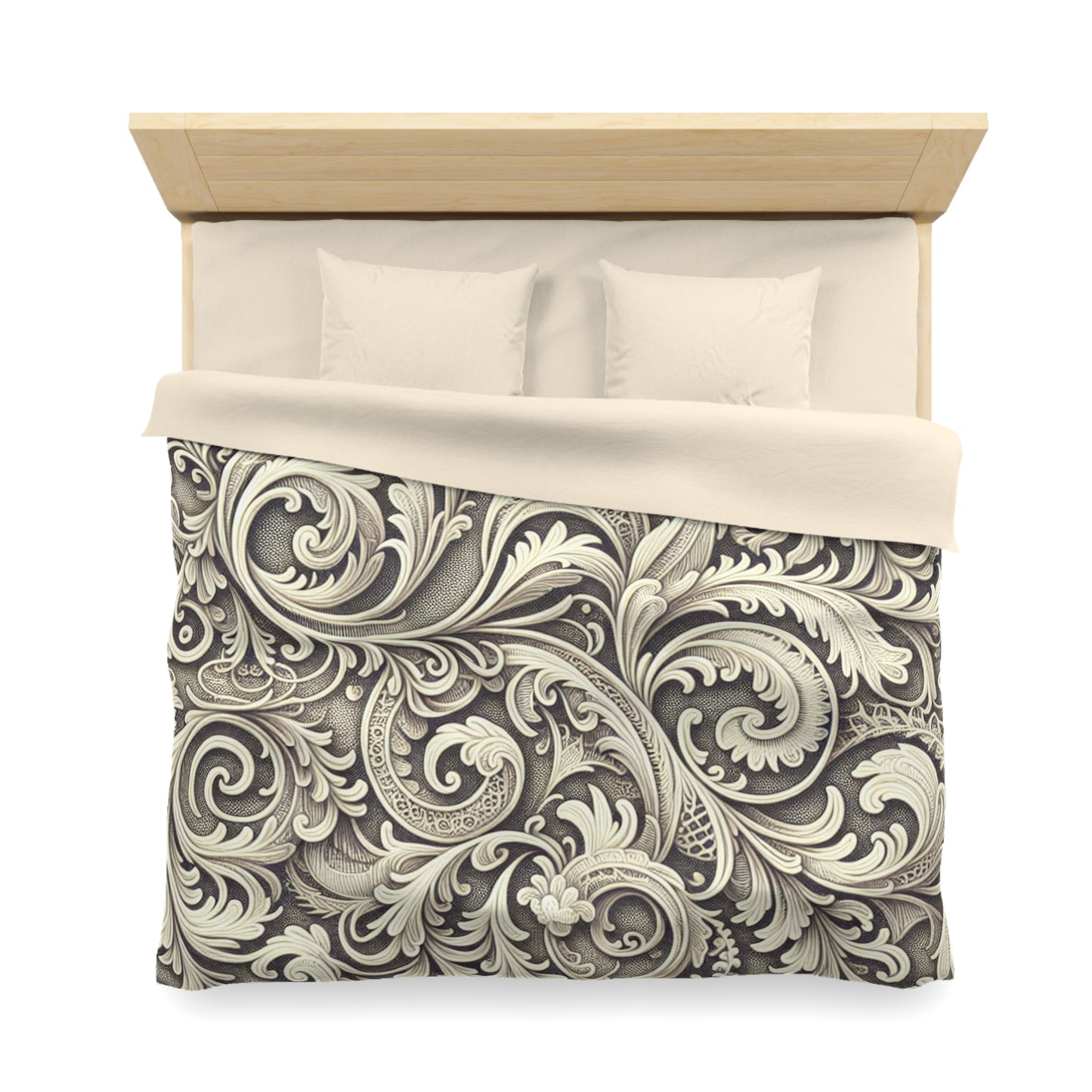 Elegant Floral Microfiber Duvet Cover - Luxury Bedding Decor