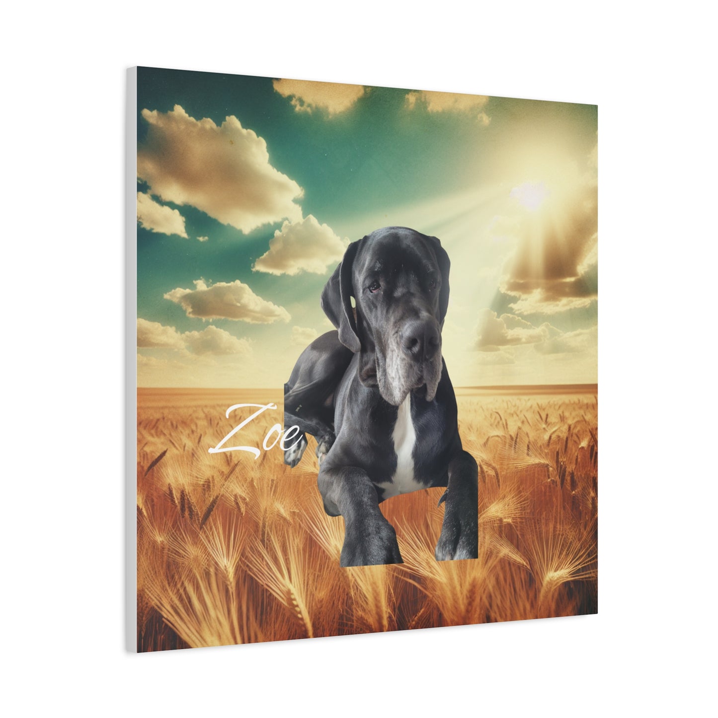 Personalized Dog Portrait Canvas - Custom Stretched Wall Art for Pet Lovers