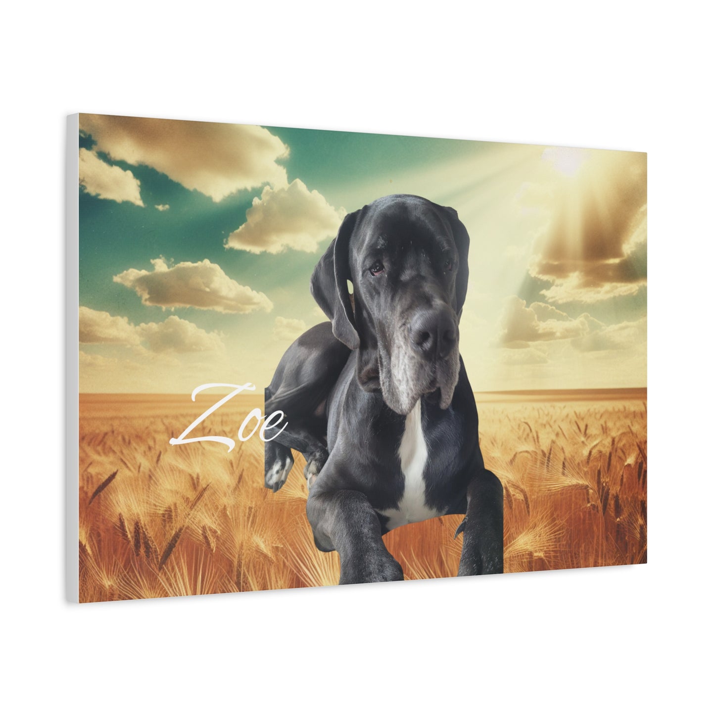 Personalized Dog Portrait Canvas - Custom Stretched Wall Art for Pet Lovers
