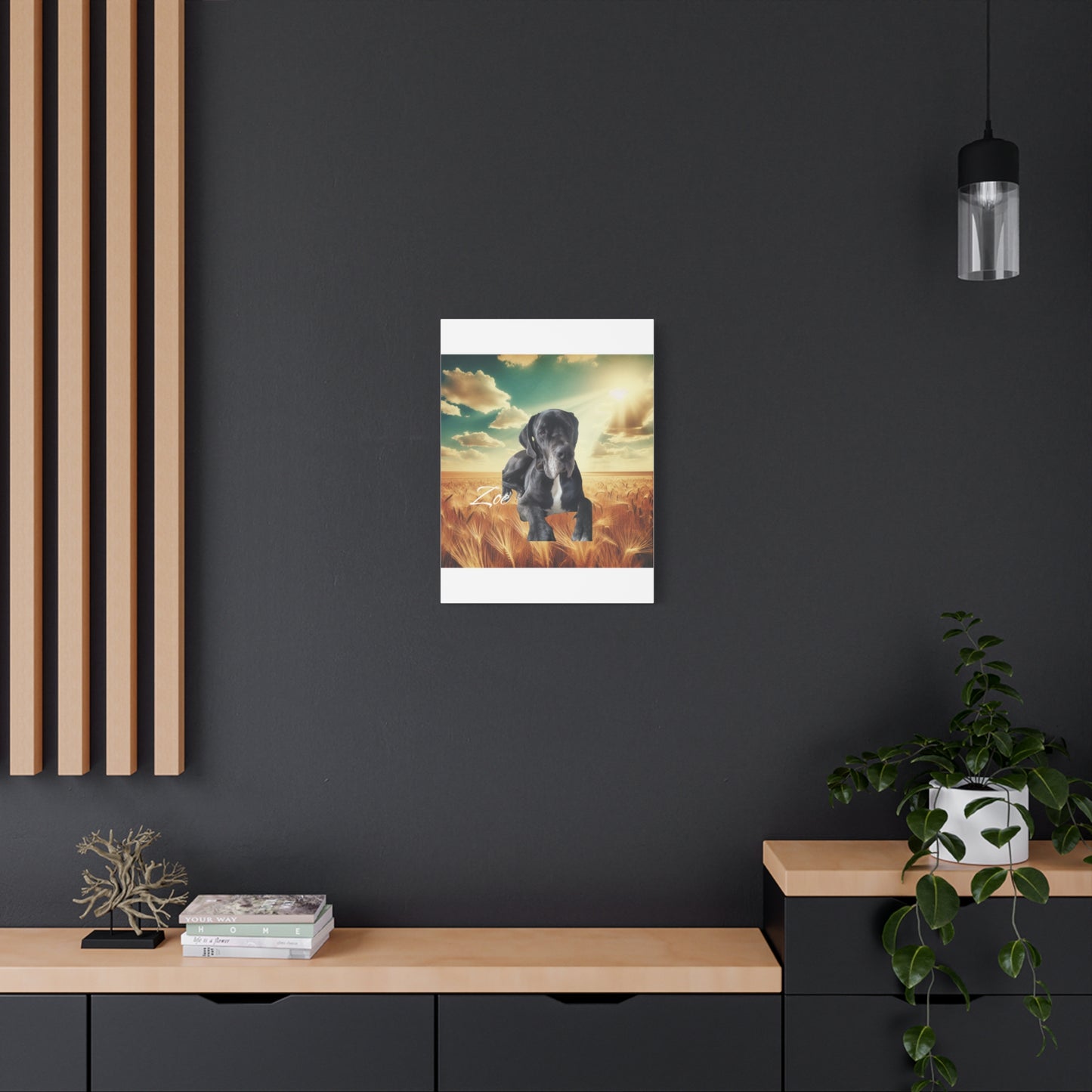 Personalized Dog Portrait Canvas - Custom Stretched Wall Art for Pet Lovers