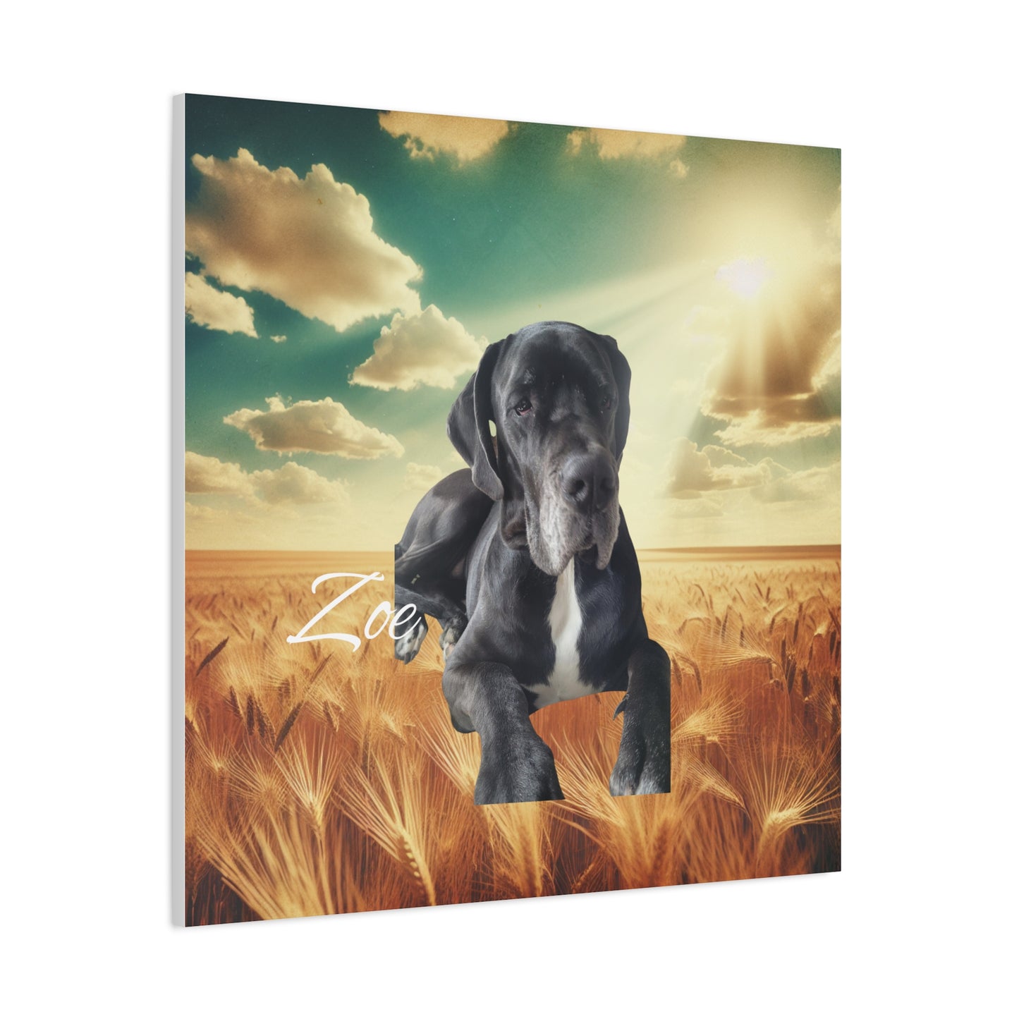 Personalized Dog Portrait Canvas - Custom Stretched Wall Art for Pet Lovers