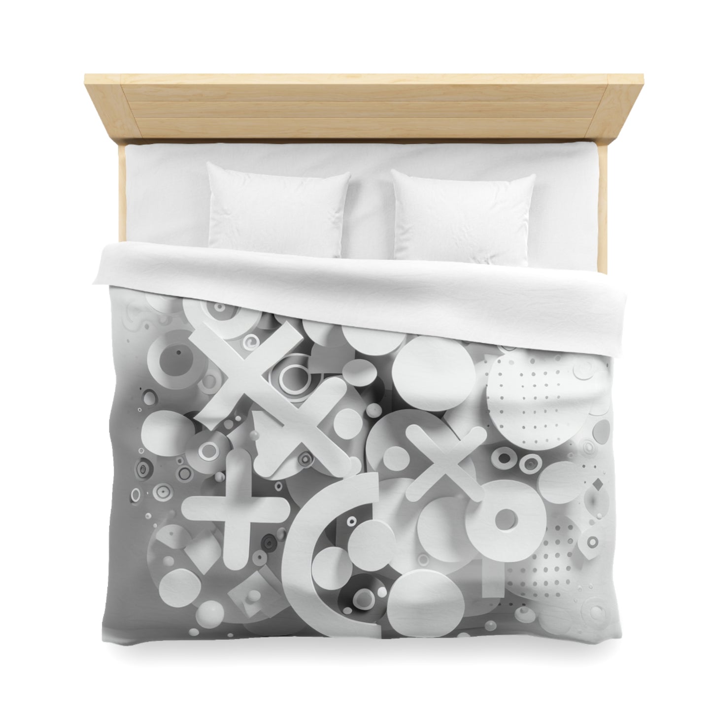 Modern Geometric Microfiber Duvet Cover - Stylish Bedspread for Minimalist Bedrooms