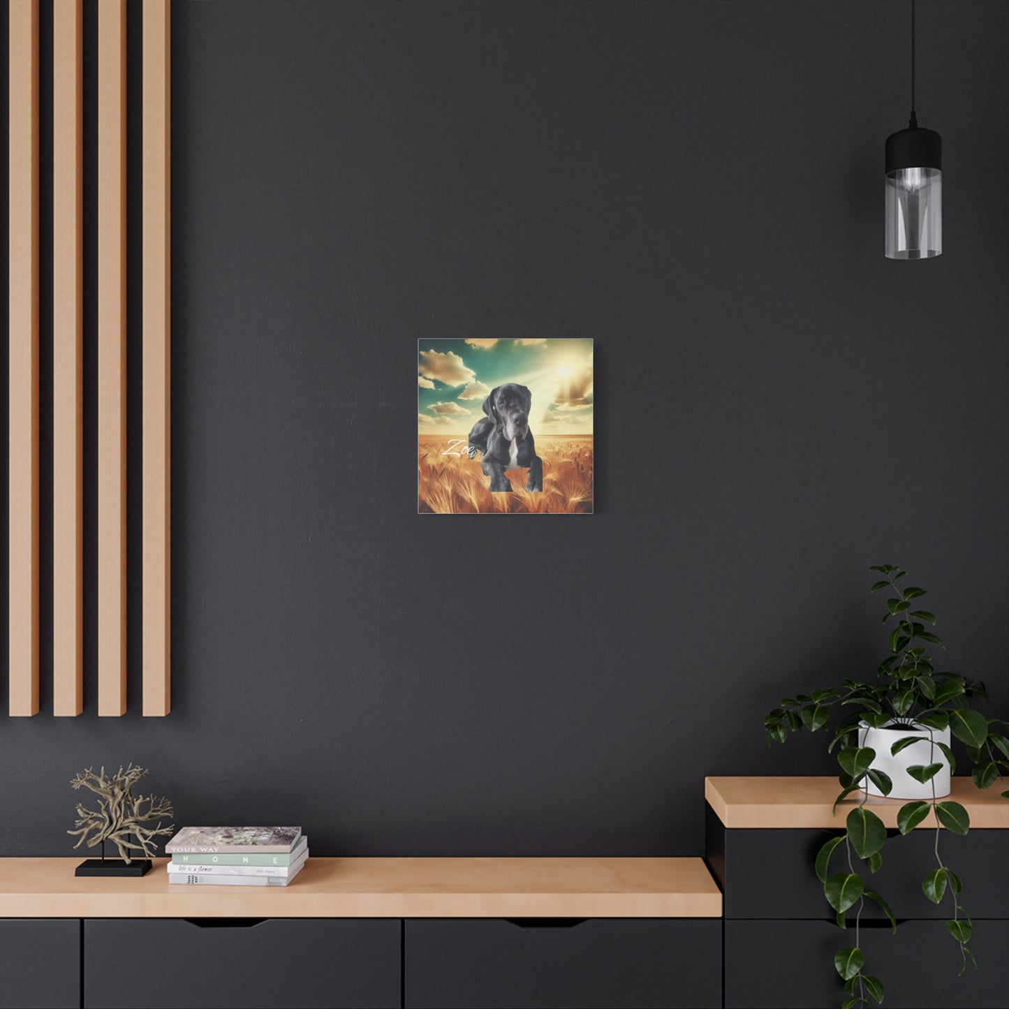 Personalized Dog Portrait Canvas - Custom Stretched Wall Art for Pet Lovers