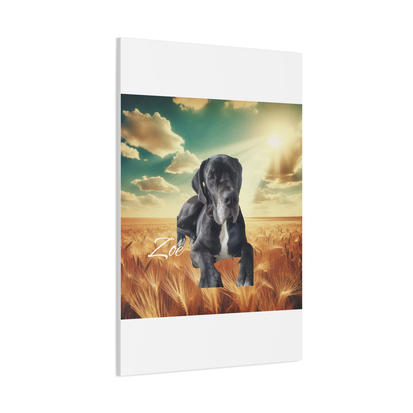 Personalized Dog Portrait Canvas - Custom Stretched Wall Art for Pet Lovers