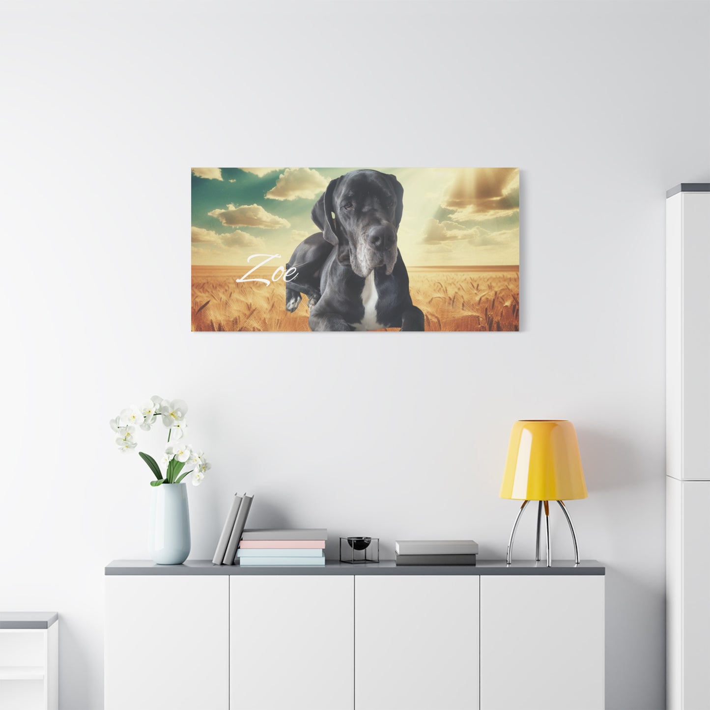 Personalized Dog Portrait Canvas - Custom Stretched Wall Art for Pet Lovers
