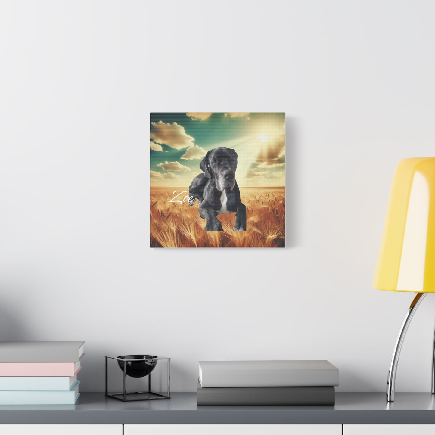 Personalized Dog Portrait Canvas - Custom Stretched Wall Art for Pet Lovers