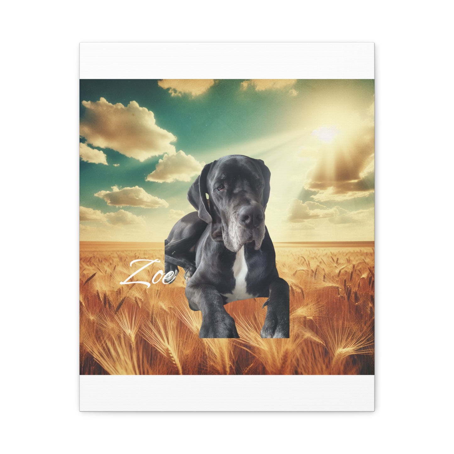 Personalized Dog Portrait Canvas - Custom Stretched Wall Art for Pet Lovers