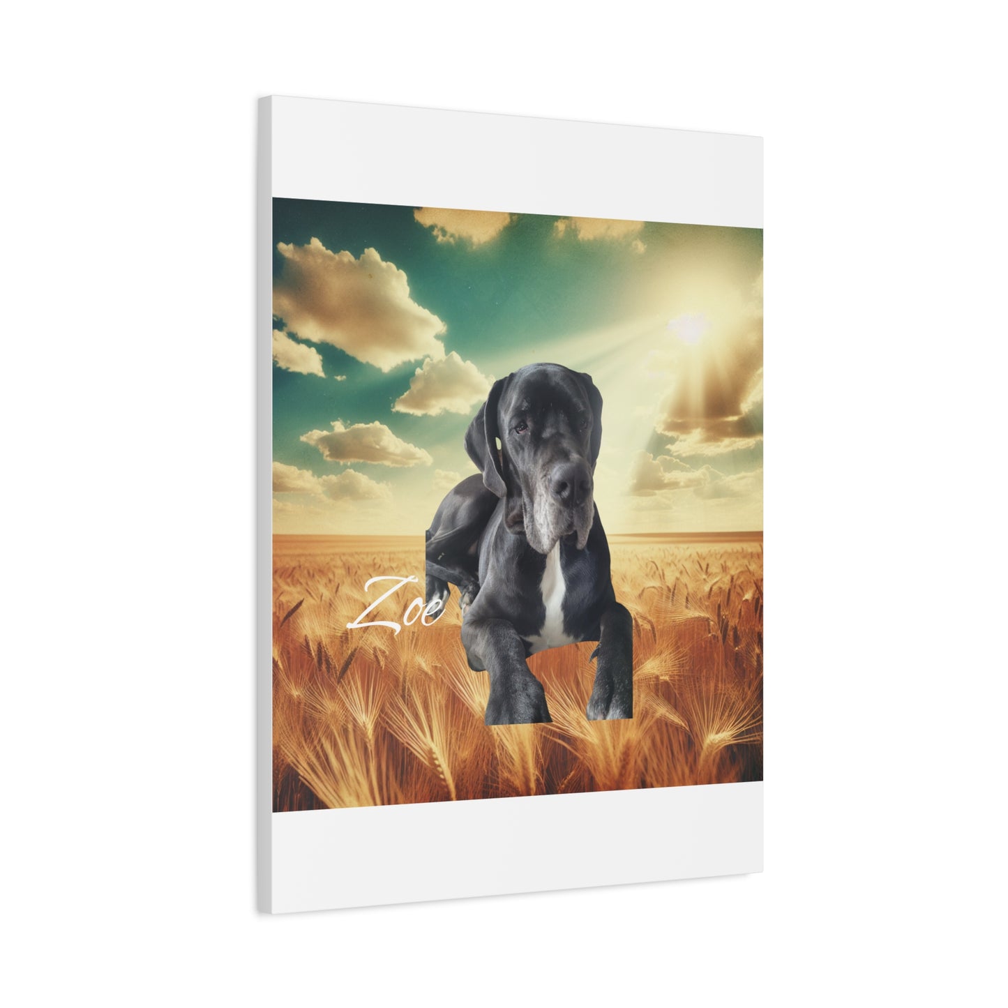 Personalized Dog Portrait Canvas - Custom Stretched Wall Art for Pet Lovers