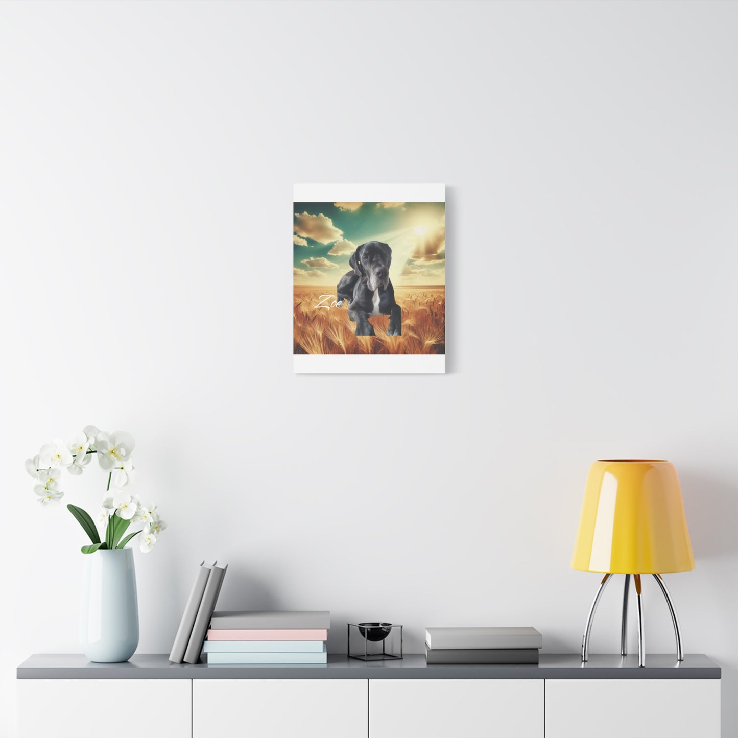 Personalized Dog Portrait Canvas - Custom Stretched Wall Art for Pet Lovers