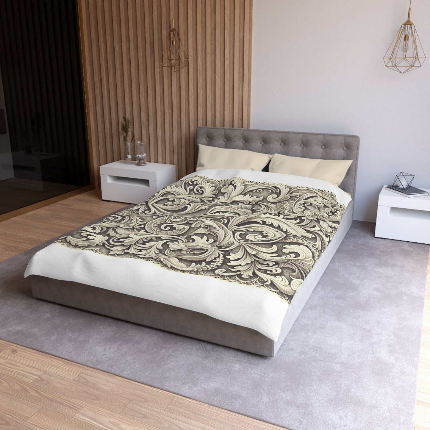 Vintage Floral Microfiber Duvet Cover - Luxurious Home Bedding