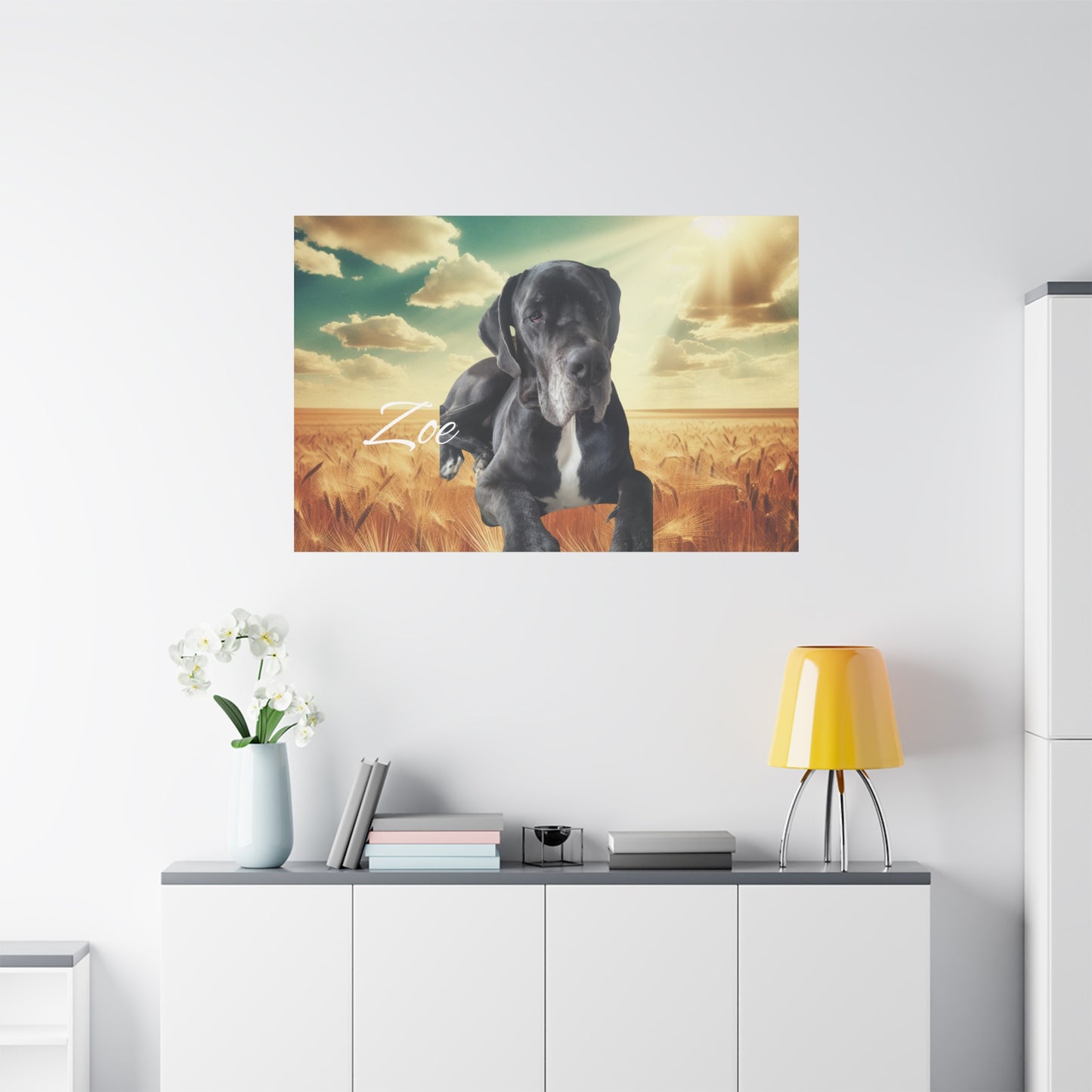 Personalized Dog Portrait Canvas - Custom Stretched Wall Art for Pet Lovers