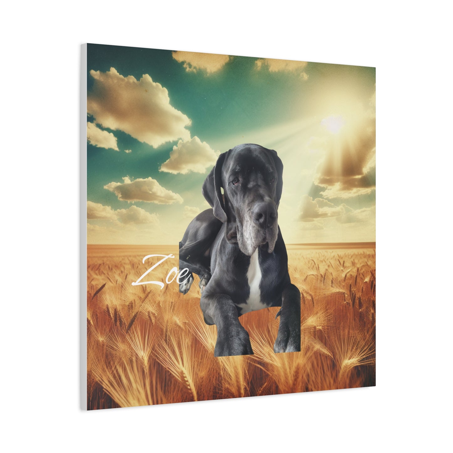 Personalized Dog Portrait Canvas - Custom Stretched Wall Art for Pet Lovers