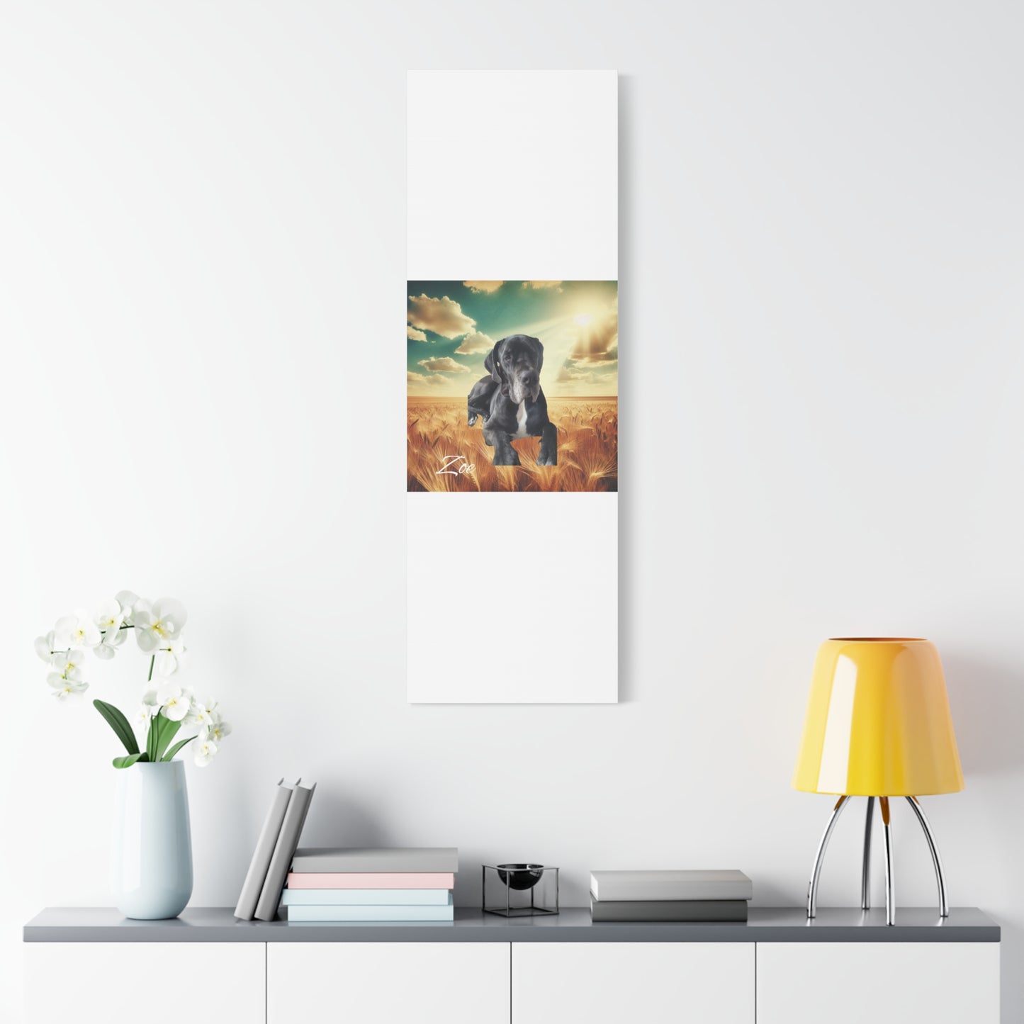 Personalized Dog Portrait Canvas - Custom Stretched Wall Art for Pet Lovers