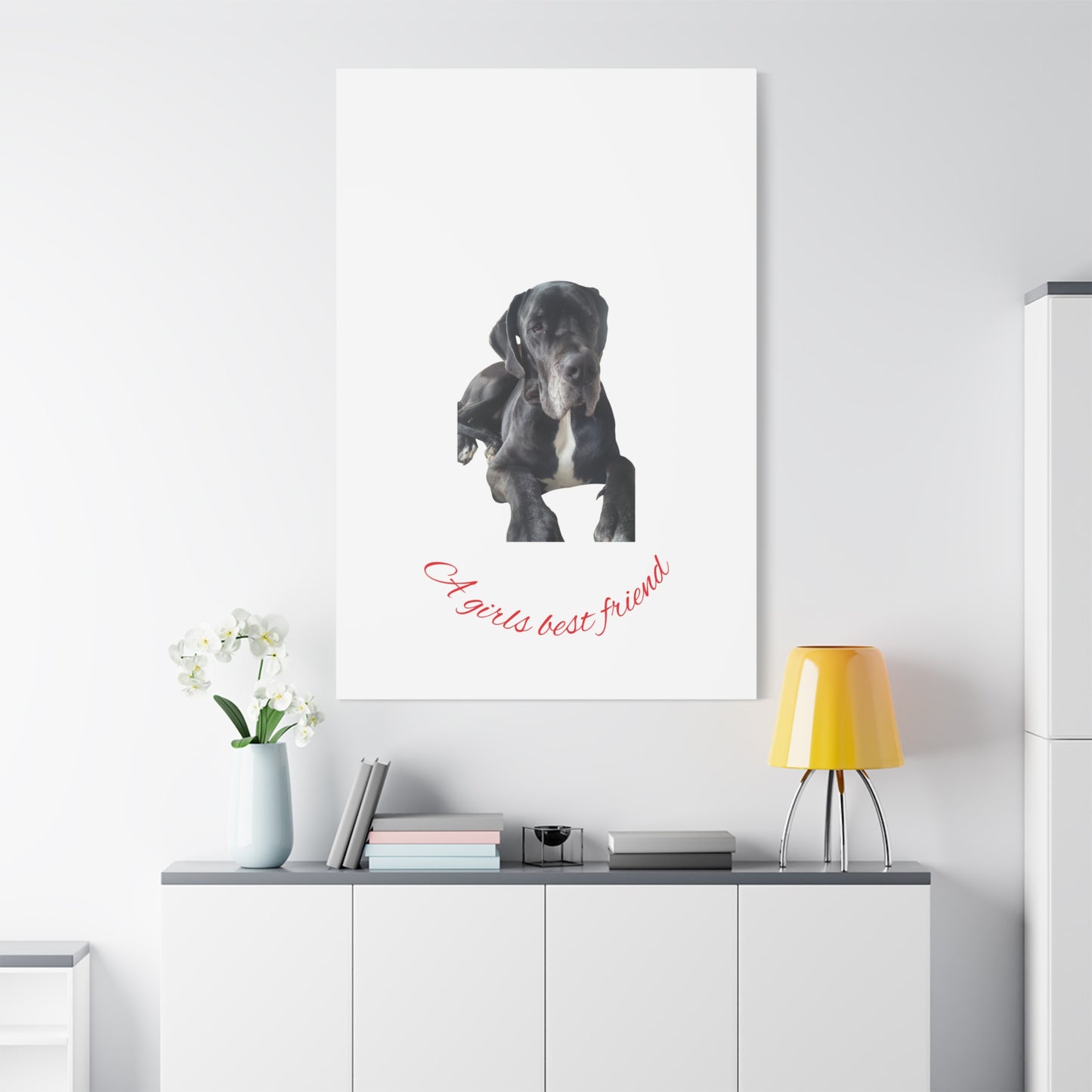 Personalized Dog Portrait Canvas Art - Custom Matte Wall Decor