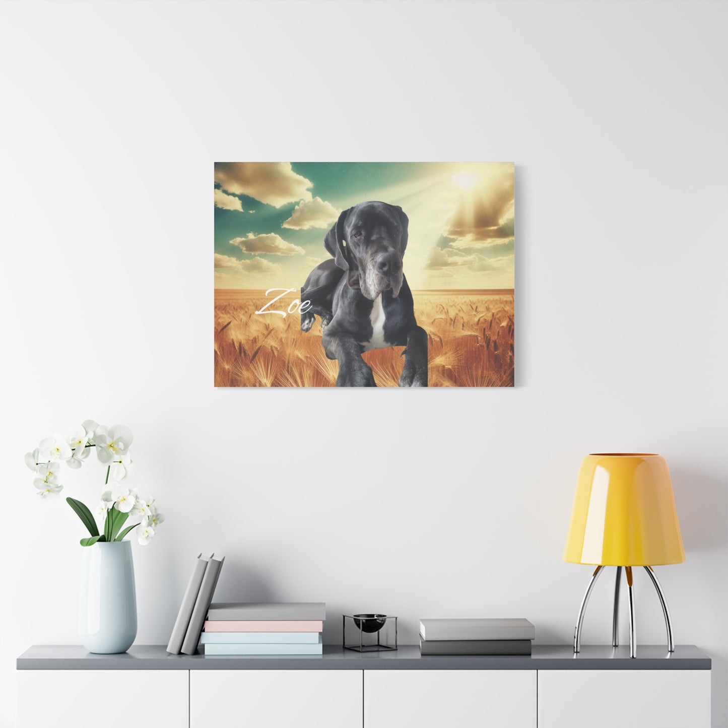 Personalized Dog Portrait Canvas - Custom Stretched Wall Art for Pet Lovers
