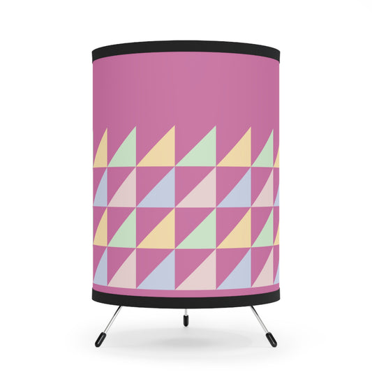Triangular Pattern Tripod Lamp, Modern Lighting, Home Decor, Unique Gift, Bedroom Accessories, Colorful Table Lamp