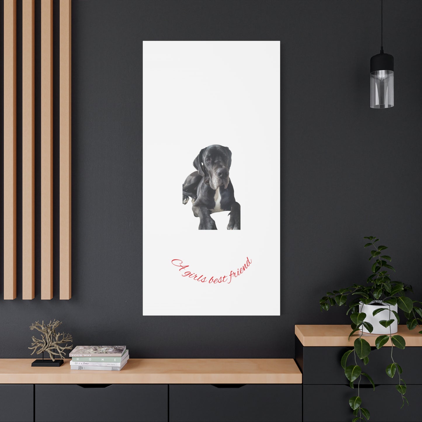 Personalized Dog Portrait Canvas Art - Custom Matte Wall Decor