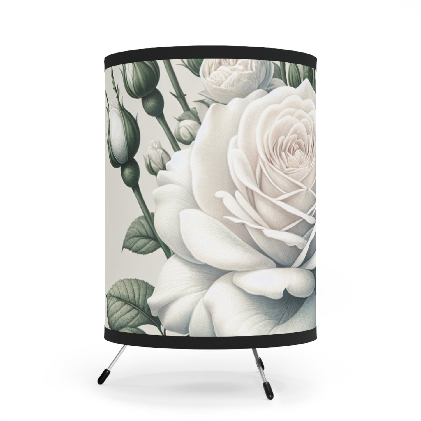 Elegant Floral Tripod Lamp - Home Decor, Soft Lighting, Gifts for Her, Modern Living, Flower Design
