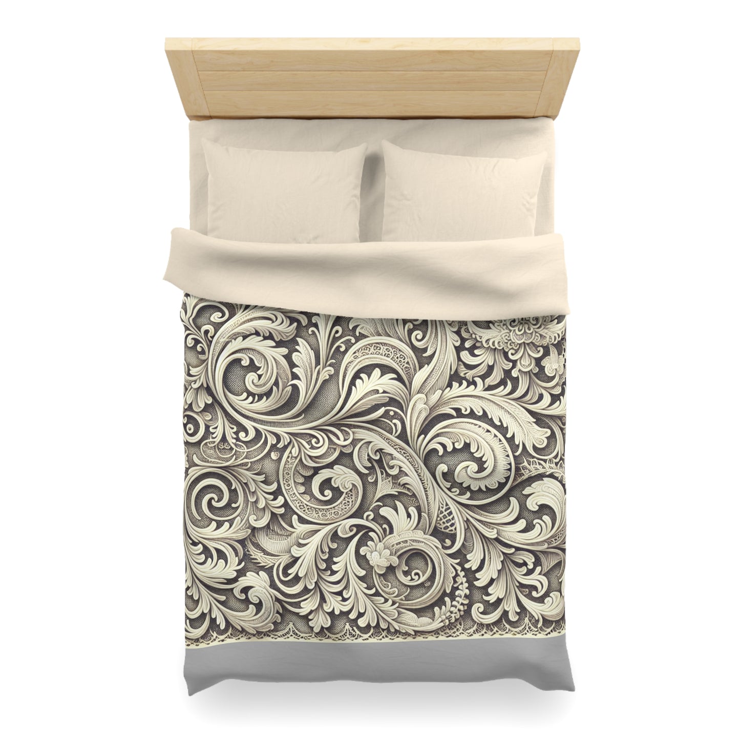 Elegant Floral Microfiber Duvet Cover - Luxury Bedding Decor