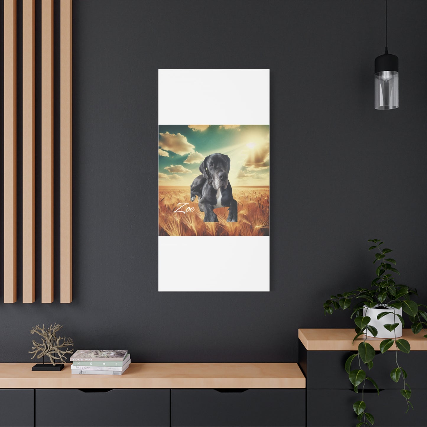Personalized Dog Portrait Canvas - Custom Stretched Wall Art for Pet Lovers