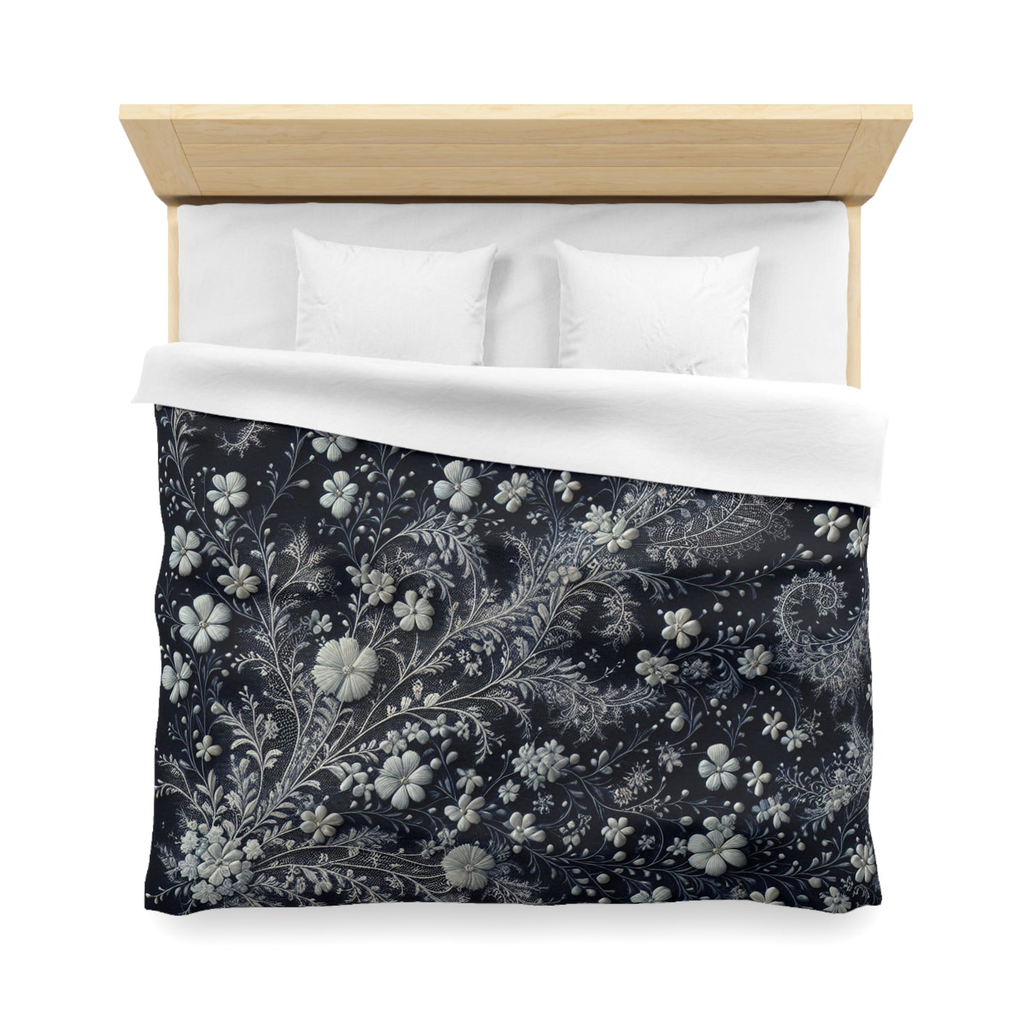 Elegant Floral Microfiber Duvet Cover