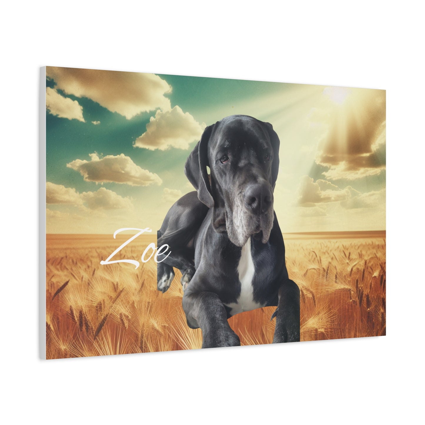 Personalized Dog Portrait Canvas - Custom Stretched Wall Art for Pet Lovers