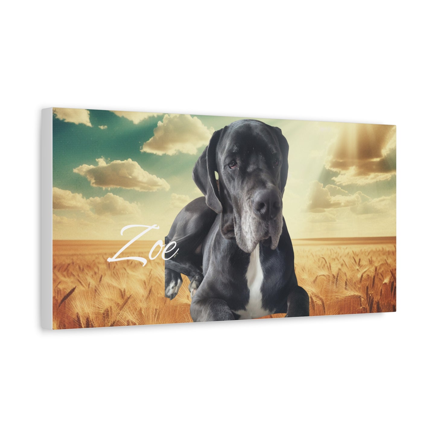 Personalized Dog Portrait Canvas - Custom Stretched Wall Art for Pet Lovers