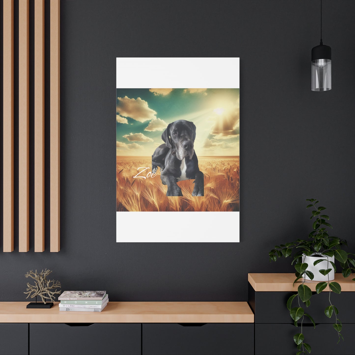 Personalized Dog Portrait Canvas - Custom Stretched Wall Art for Pet Lovers