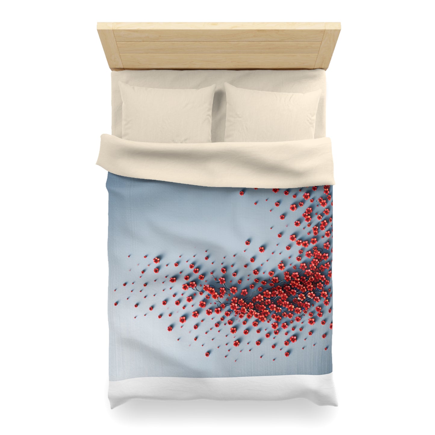 Chic Microfiber Duvet Cover with Vibrant Floral Design