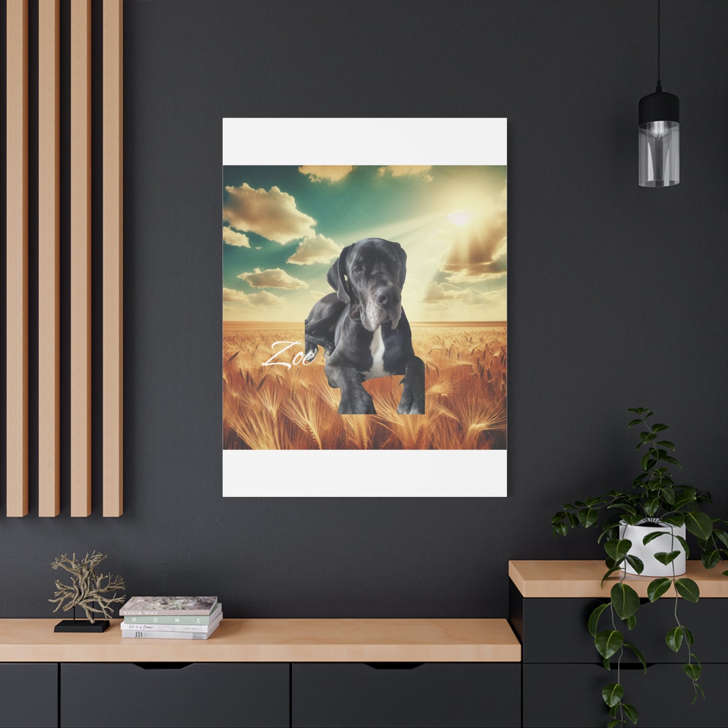 Personalized Dog Portrait Canvas - Custom Stretched Wall Art for Pet Lovers