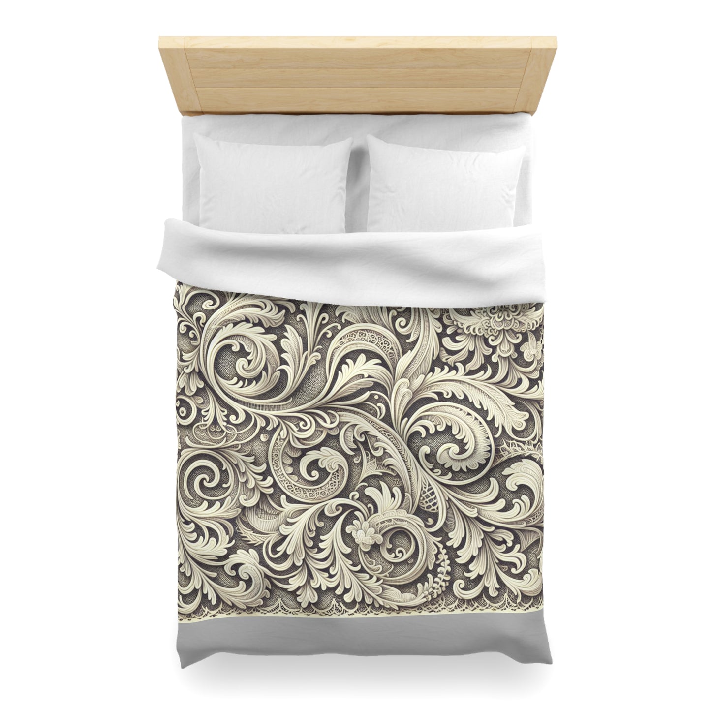 Elegant Floral Microfiber Duvet Cover - Luxury Bedding Decor