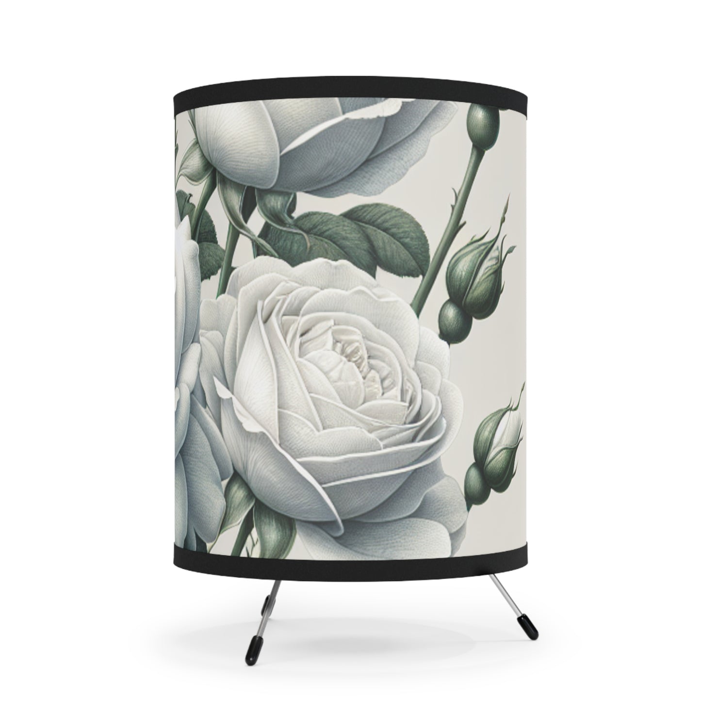 Elegant Floral Tripod Lamp - Home Decor, Soft Lighting, Gifts for Her, Modern Living, Flower Design