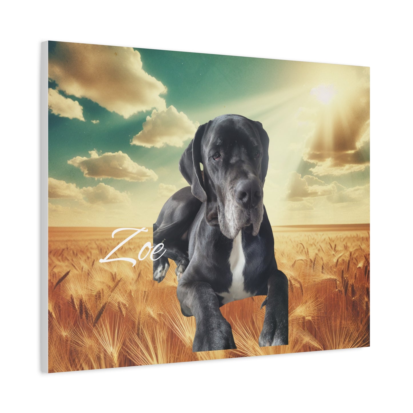 Personalized Dog Portrait Canvas - Custom Stretched Wall Art for Pet Lovers