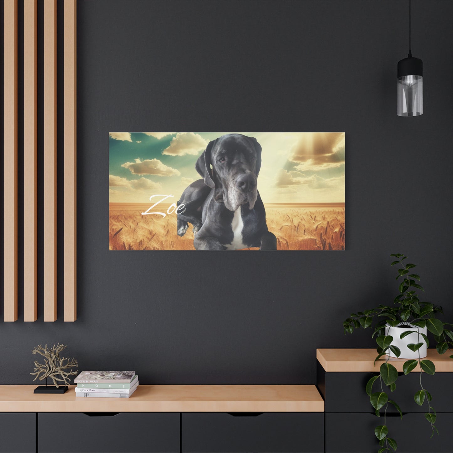 Personalized Dog Portrait Canvas - Custom Stretched Wall Art for Pet Lovers
