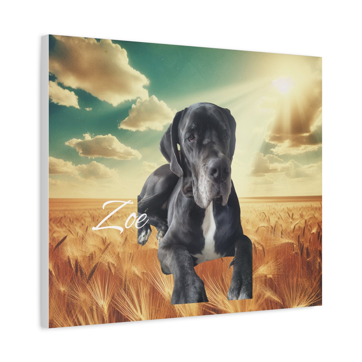 Personalized Dog Portrait Canvas - Custom Stretched Wall Art for Pet Lovers