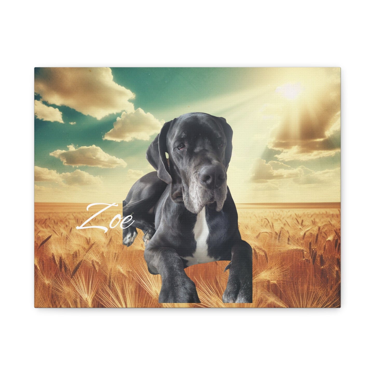Personalized Dog Portrait Canvas - Custom Stretched Wall Art for Pet Lovers