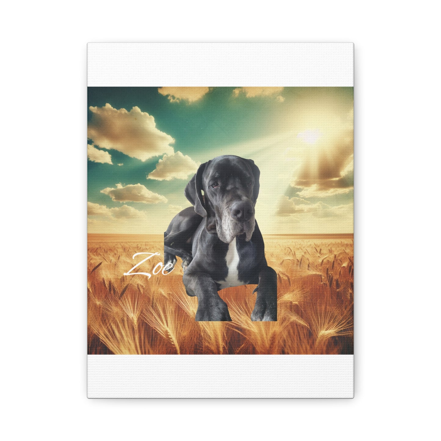 Personalized Dog Portrait Canvas - Custom Stretched Wall Art for Pet Lovers