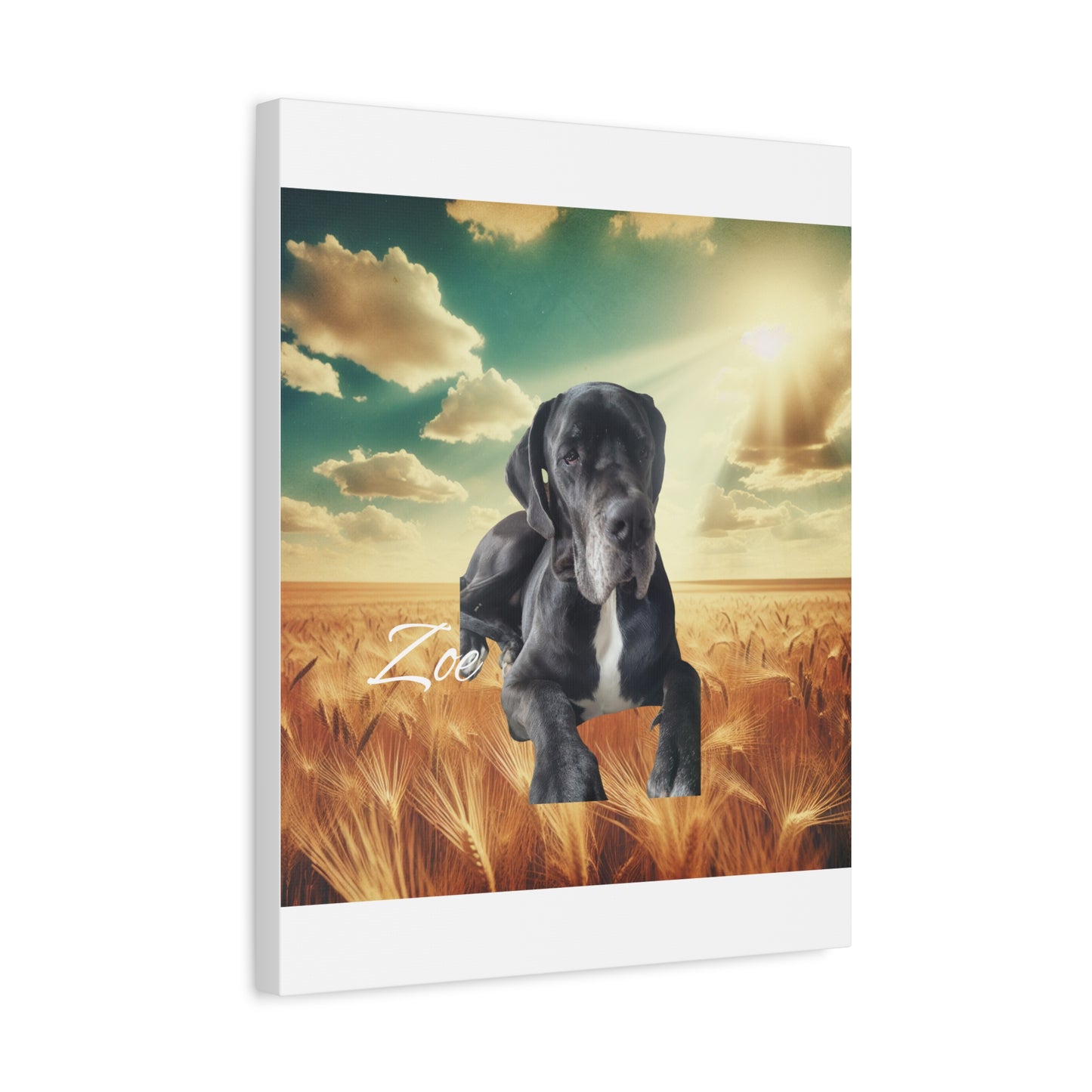 Personalized Dog Portrait Canvas - Custom Stretched Wall Art for Pet Lovers