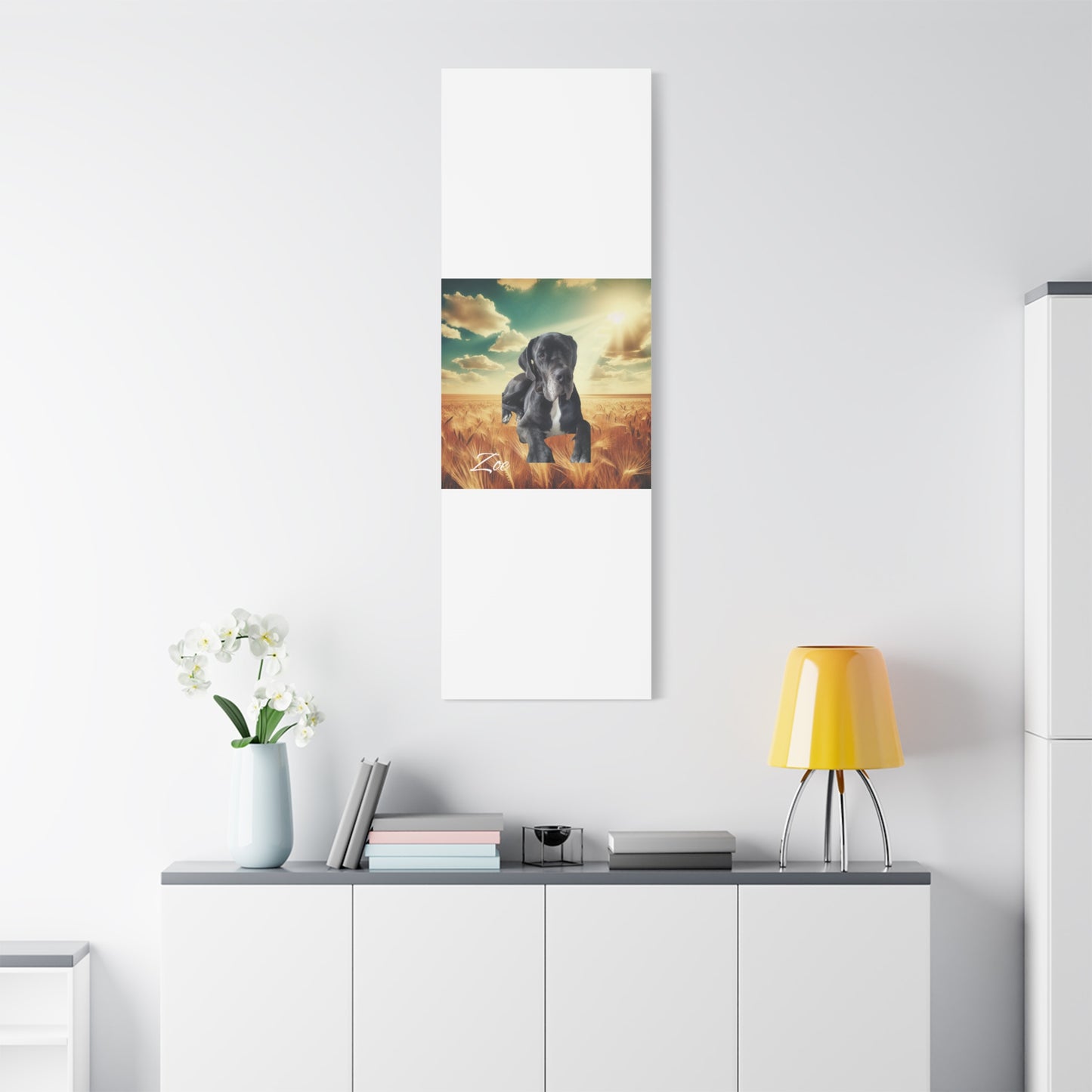 Personalized Dog Portrait Canvas - Custom Stretched Wall Art for Pet Lovers