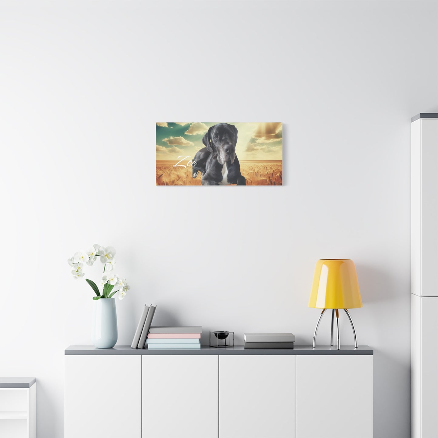 Personalized Dog Portrait Canvas - Custom Stretched Wall Art for Pet Lovers