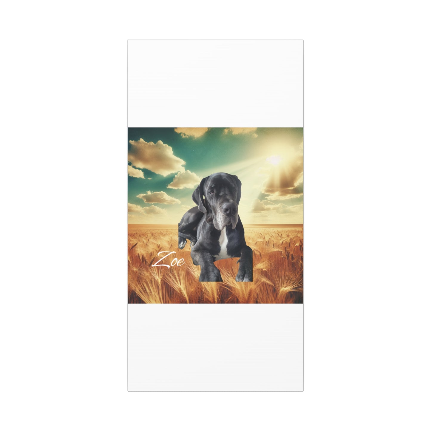Personalized Dog Portrait Canvas - Custom Stretched Wall Art for Pet Lovers