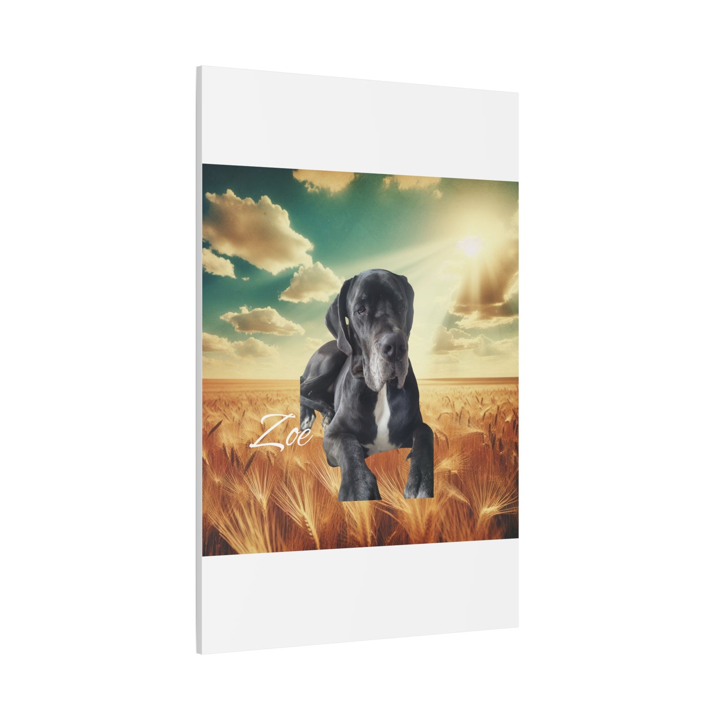 Personalized Dog Portrait Canvas - Custom Stretched Wall Art for Pet Lovers