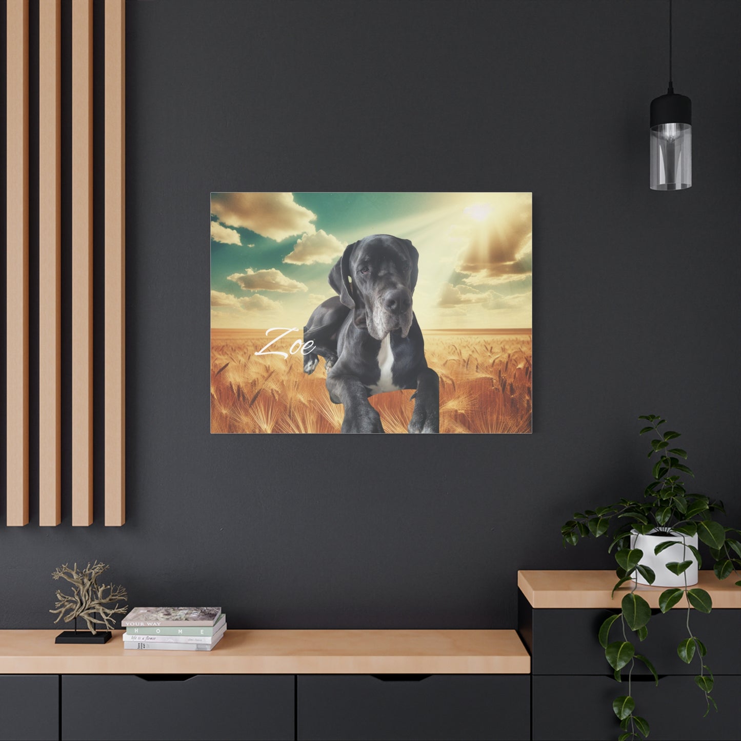 Personalized Dog Portrait Canvas - Custom Stretched Wall Art for Pet Lovers