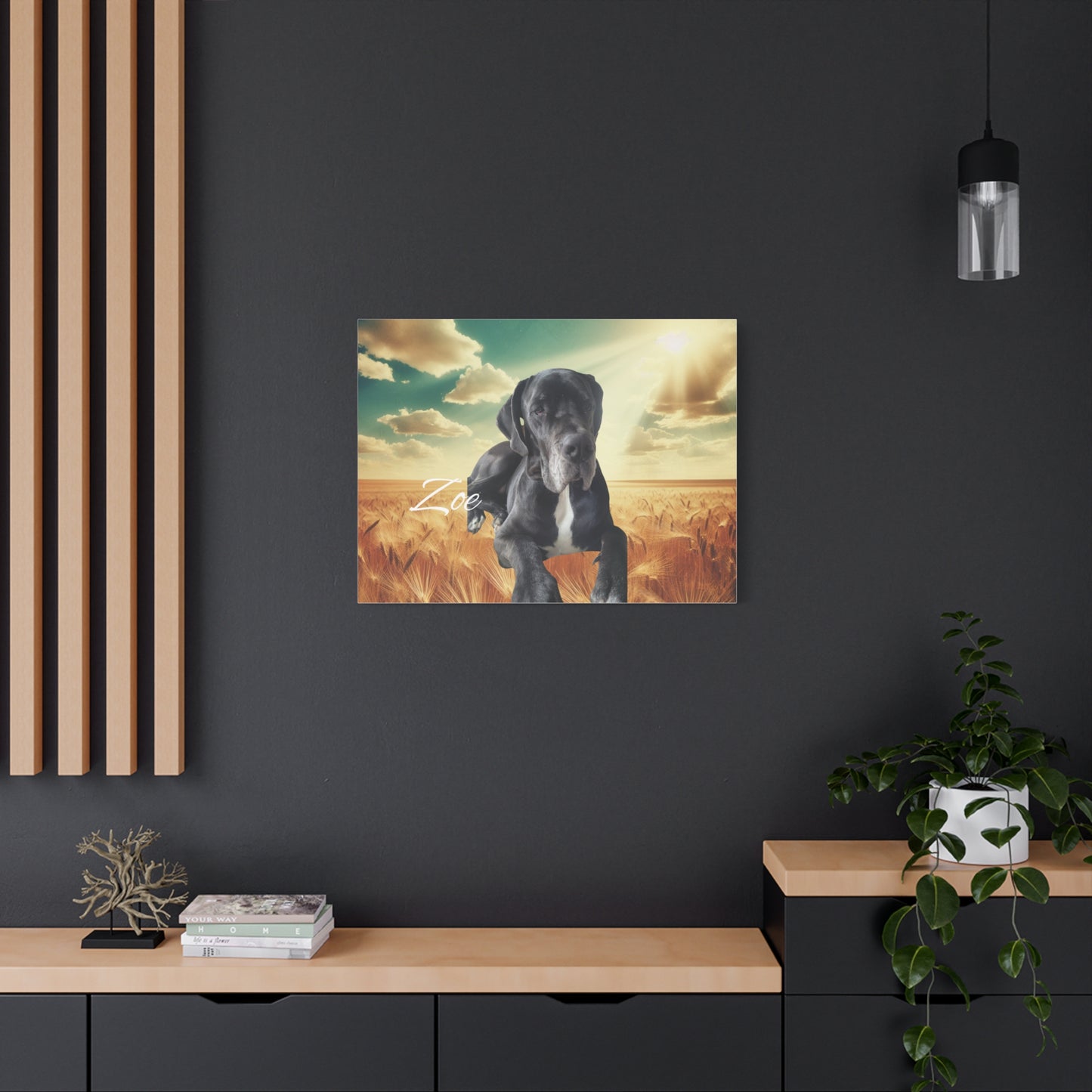 Personalized Dog Portrait Canvas - Custom Stretched Wall Art for Pet Lovers