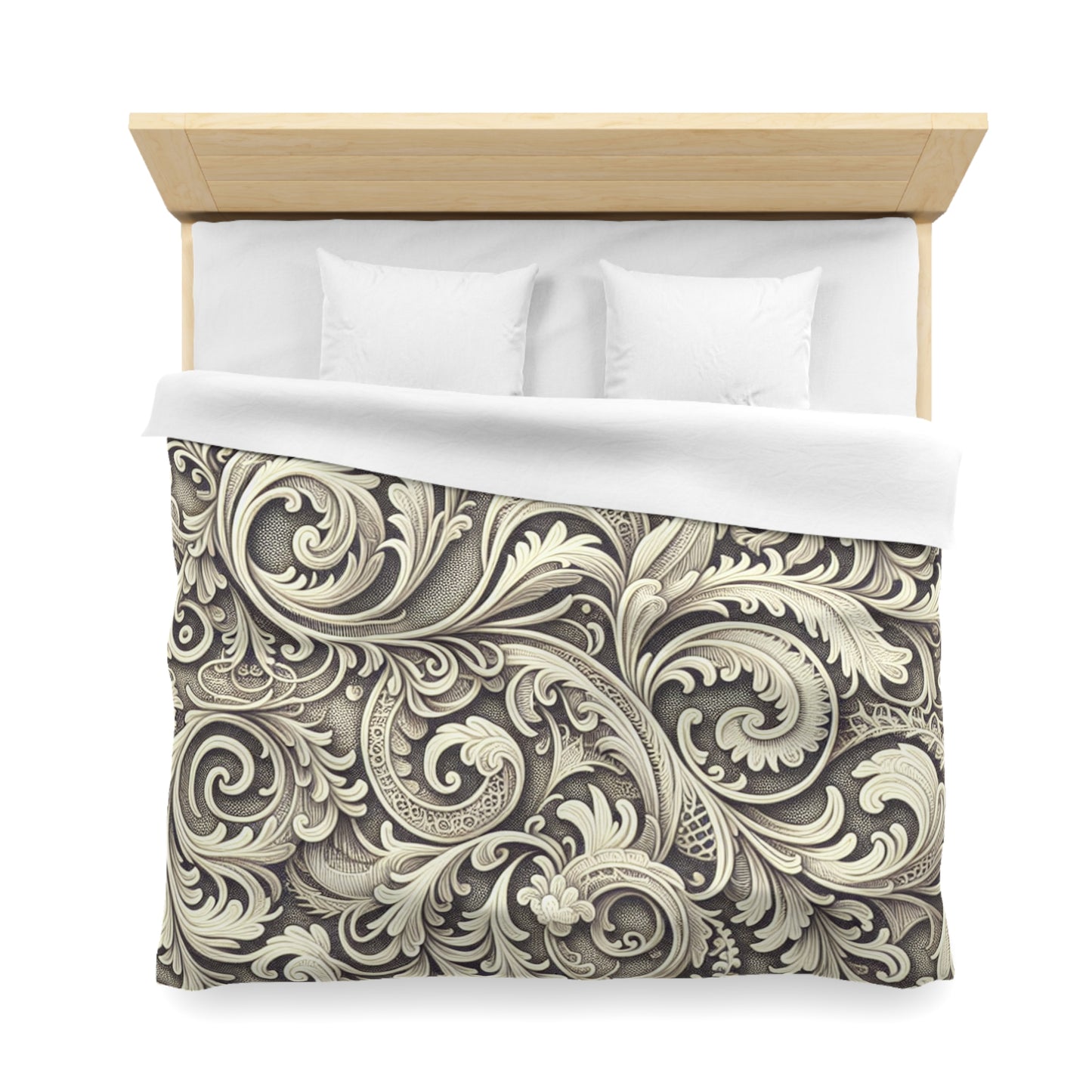 Elegant Floral Microfiber Duvet Cover - Luxury Bedding Decor